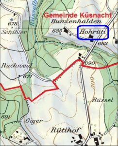 Karte 2010 Hohrüti-Hochrüti-Rütihof
